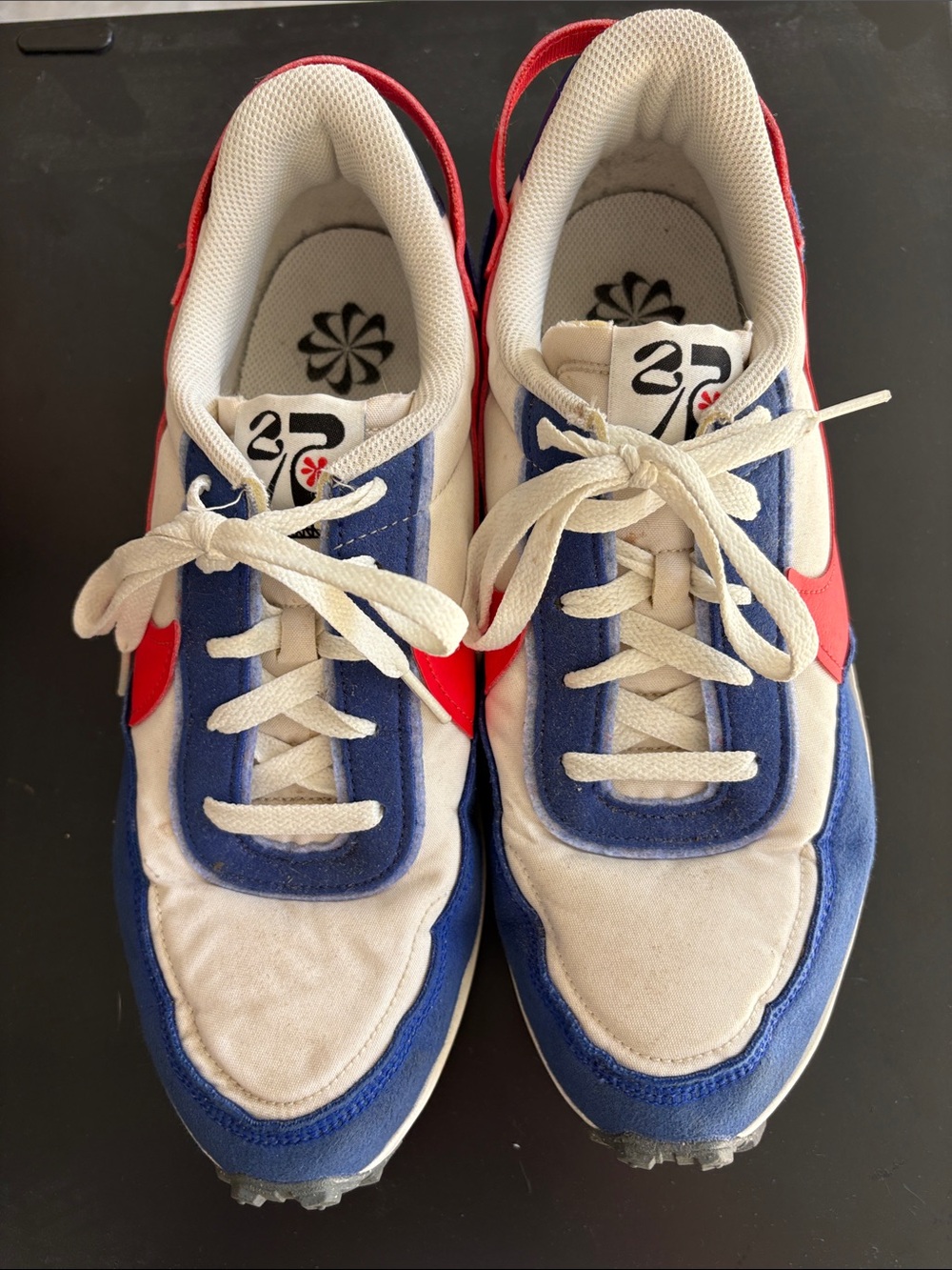 Nike Retro Runner Sneakers in Blue, White & Red